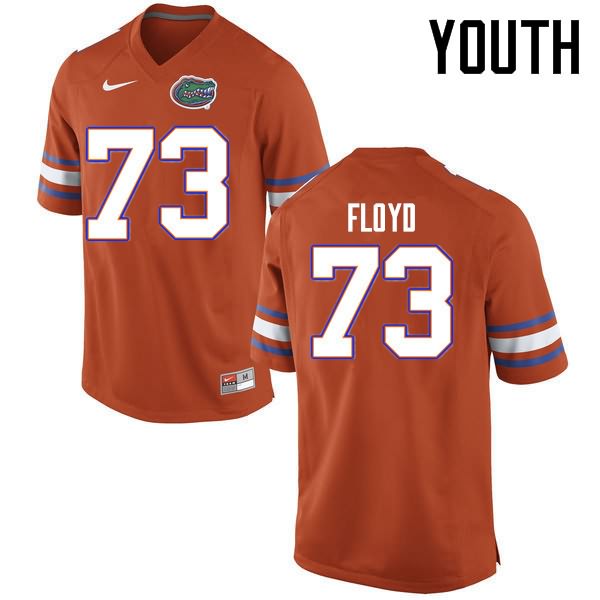 NCAA Florida Gators Sharrif Floyd Youth #73 Nike Orange Stitched Authentic College Football Jersey YGS5364QU